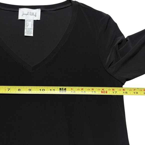 Joseph Ribkoff Zip Detail Tunic Top Size 8 Black Wrinkle Resistant 3/4 Sleeve - Picture 9 of 12